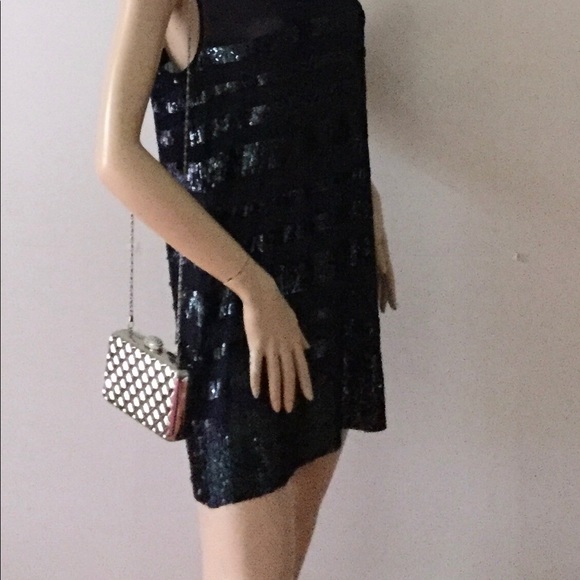 Natasha Couture Silver Crossbody / Clutch Box Bag - Picture 11 of 11